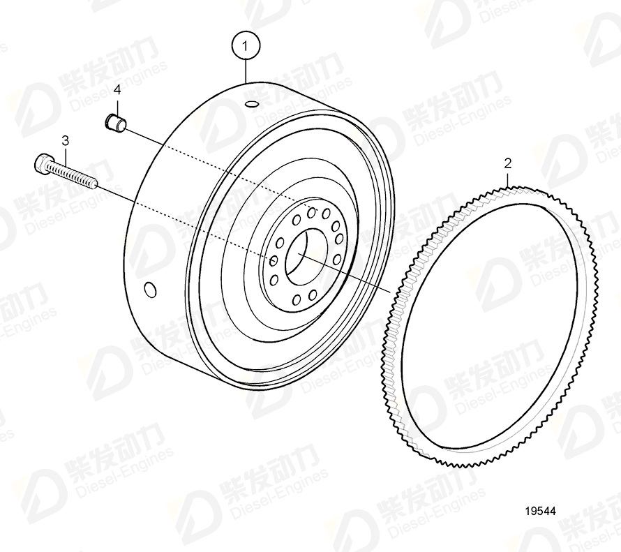 VOLVO Hexagon screw 20450835 Drawing